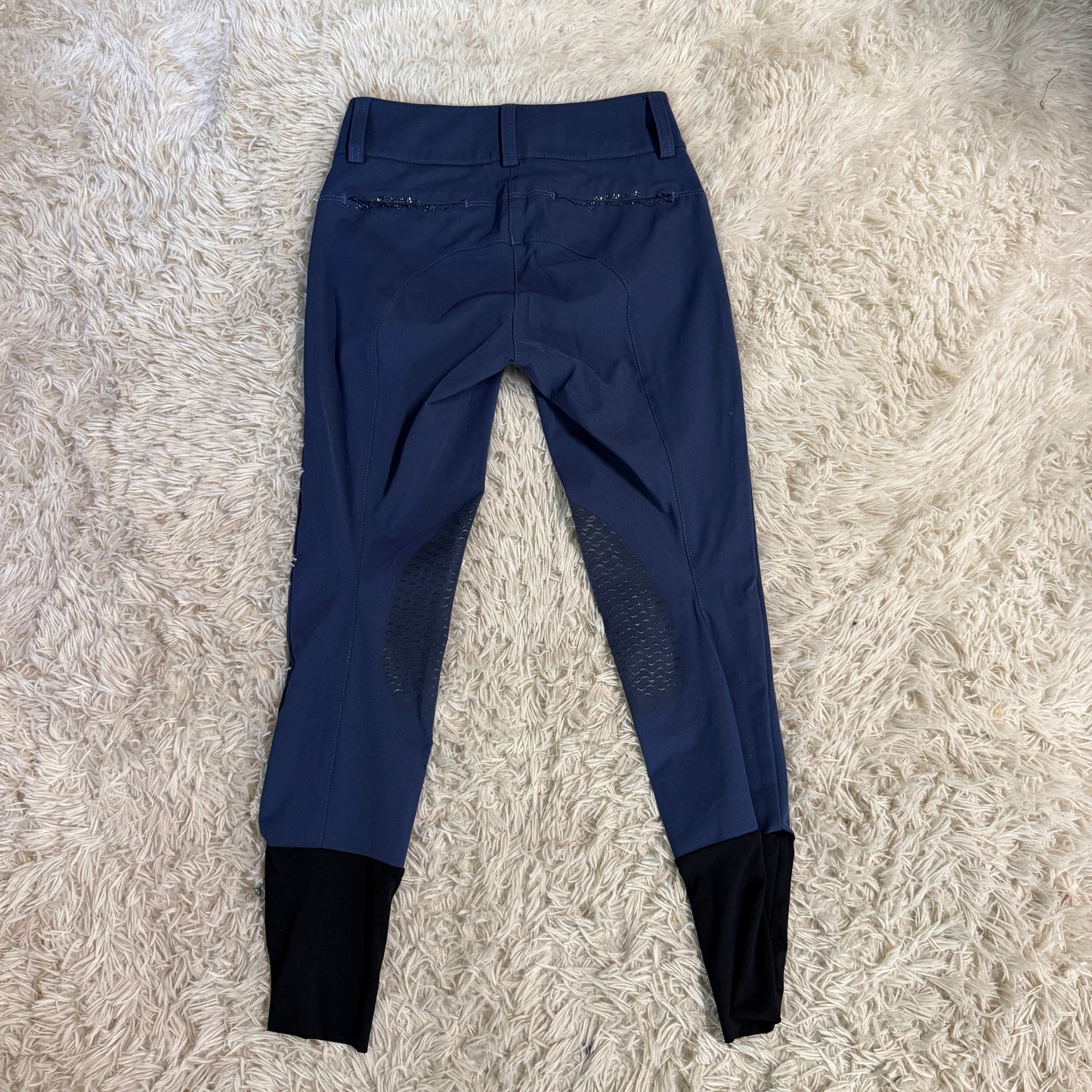 Women’s Size IT40 Blue Animo Knee Patch Horseback Riding Breeches