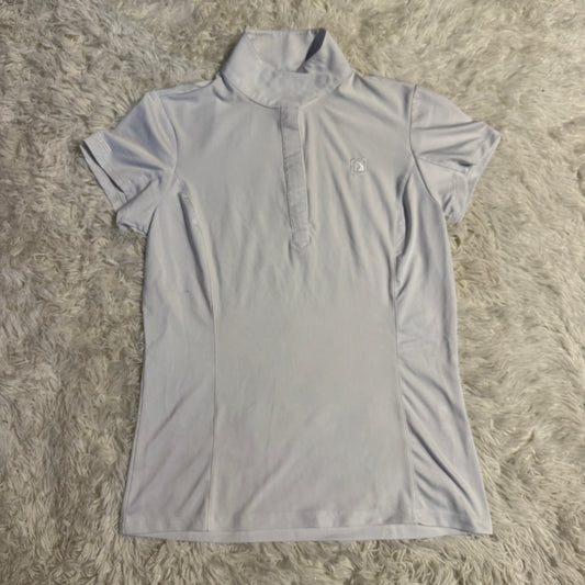 Women’s Medium White Romfh Short Sleeve Horseback Riding Show Shirt