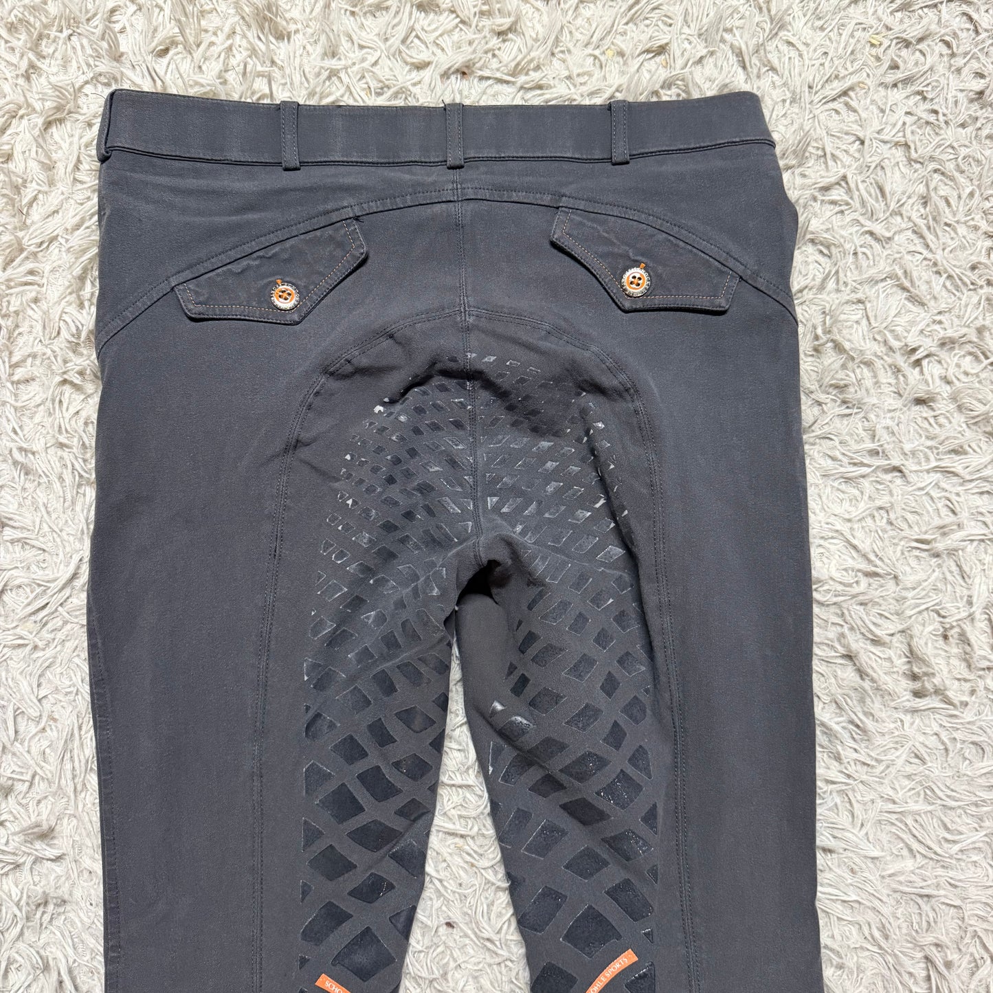 Women’s Size 30L Grey Schockemohle Full Seat Horseback Riding Breeches