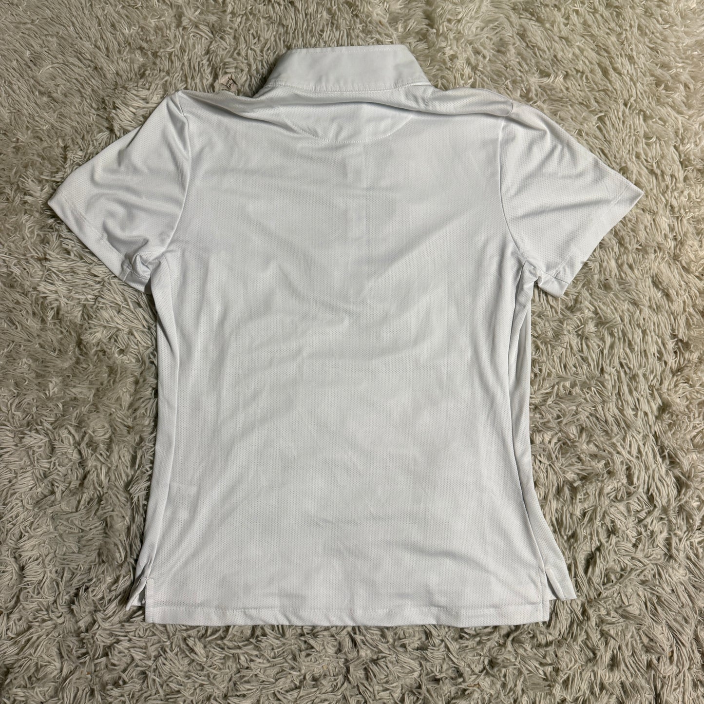 Women’s Large White Romfh Short Sleeve Horseback Riding Show Shirt