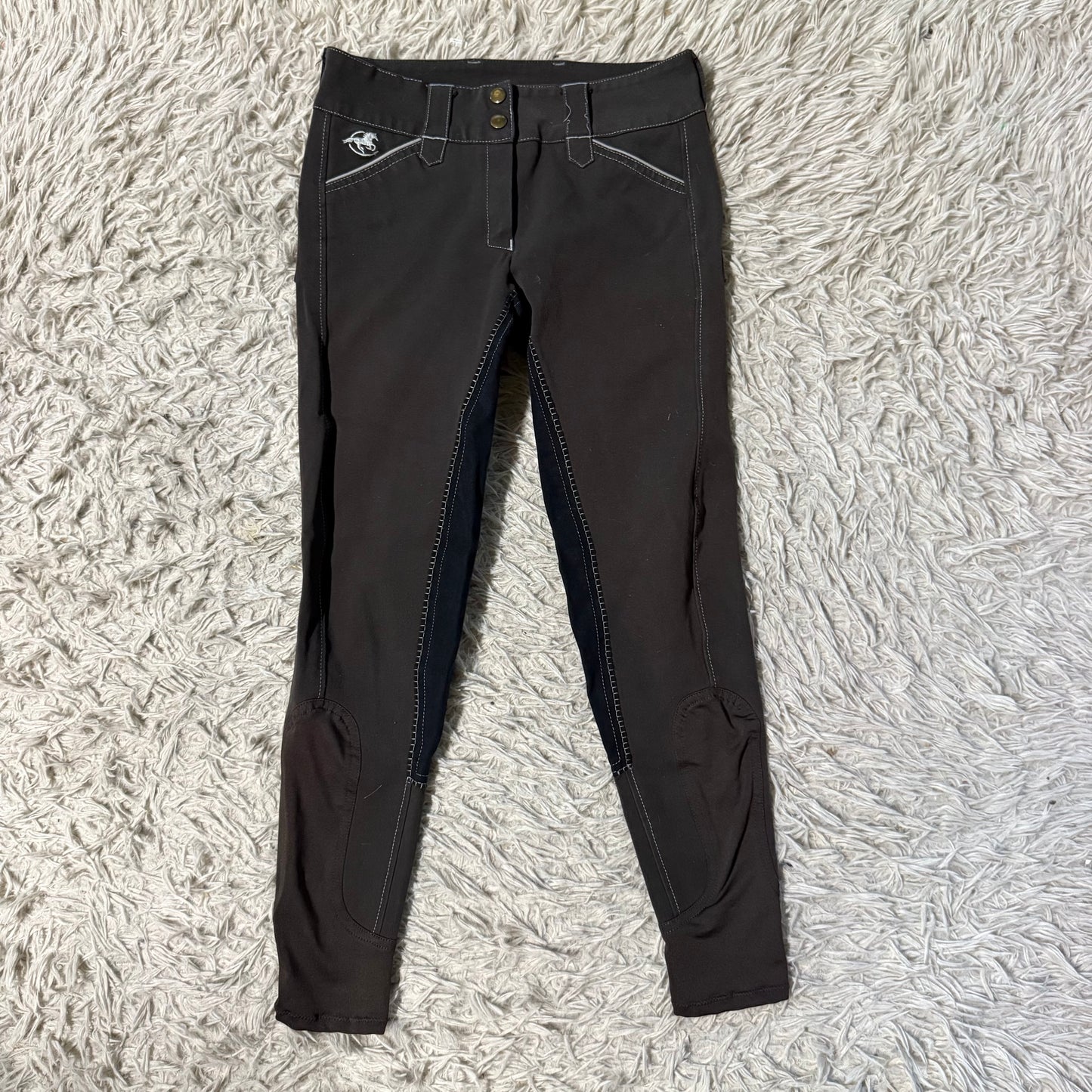Women’s Size 24R Grey Smartpak Piper Full Seat Horseback Riding Breeches