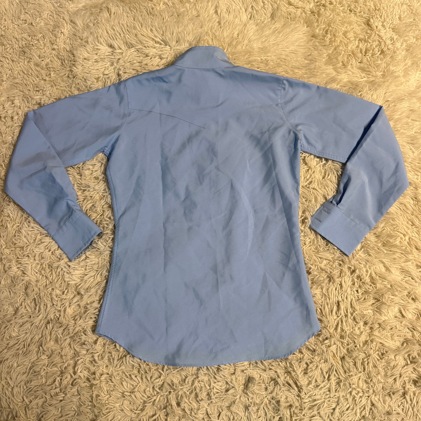 Child’s Size 12 Blue Essex Classics Long Sleeve Horseback Riding Show Shirt