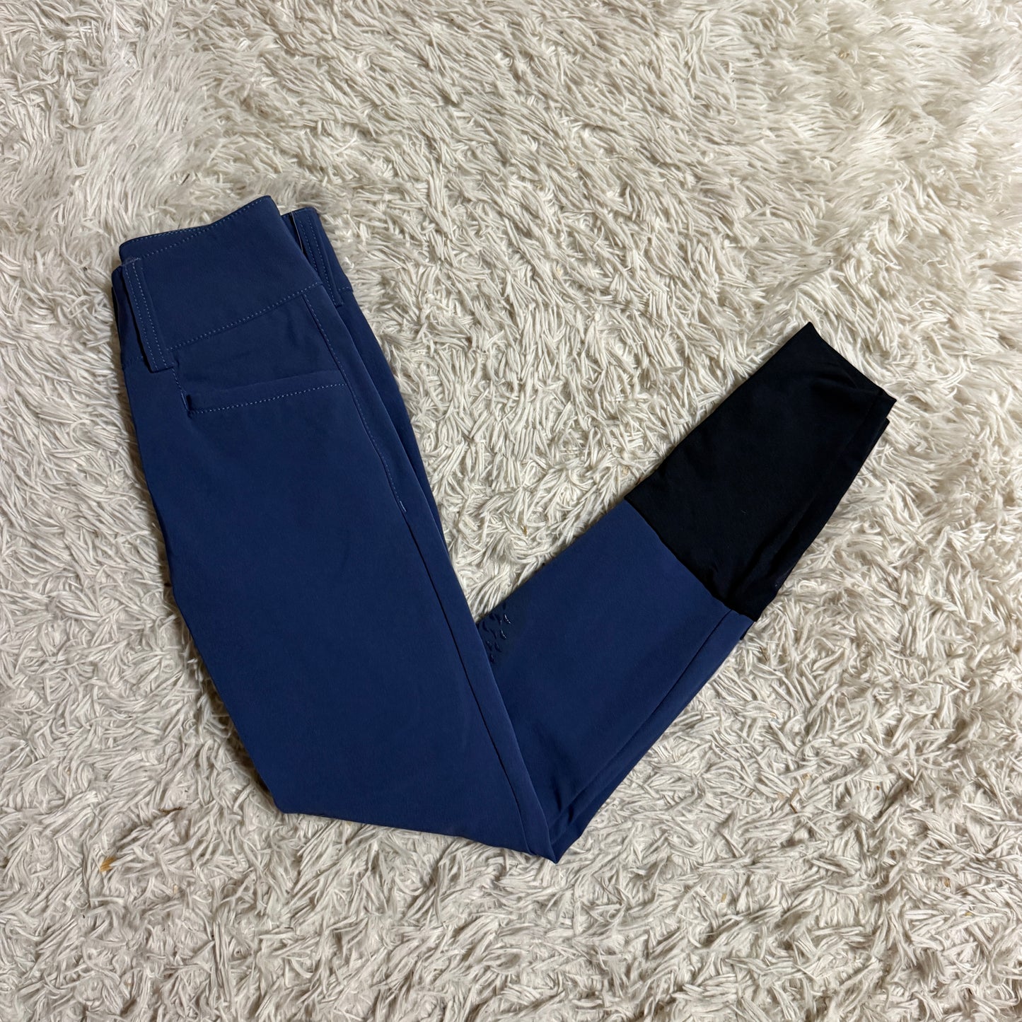 Women’s Size IT34 Blue Animo Knee Patch Horseback Riding Breeches
