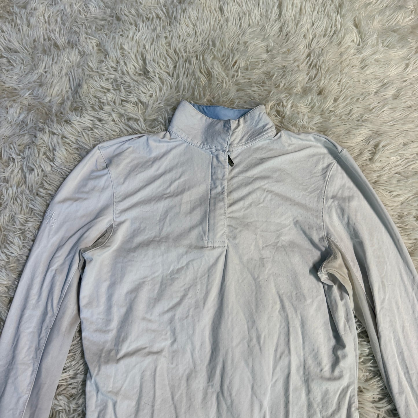 Women’s Small White Kastel Denmark Long Sleeve Horseback Riding Show Shirt