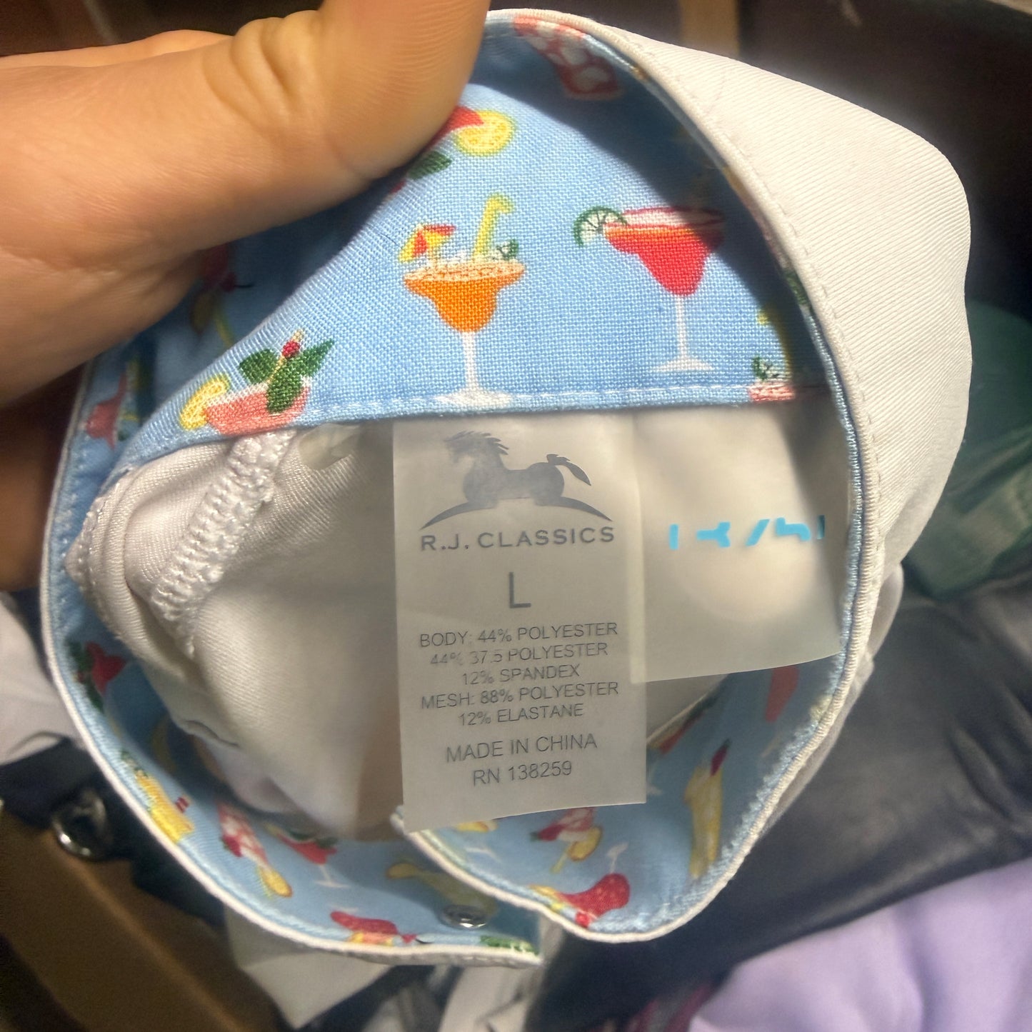 Women’s Large White RJ Classics Long Sleeve Horseback Riding Show Shirt