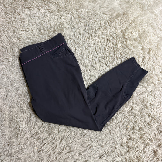 Women’s Size 36R Grey Elation Knee Patch Horseback Riding Breeches