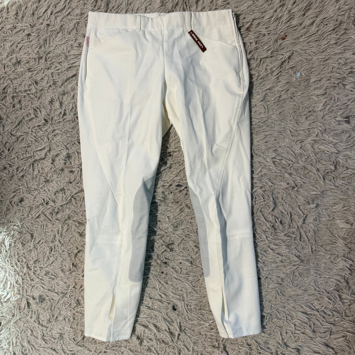 New Women’s Size 30R White Tailored Sportsman Knee Patch Breeches, Older Style