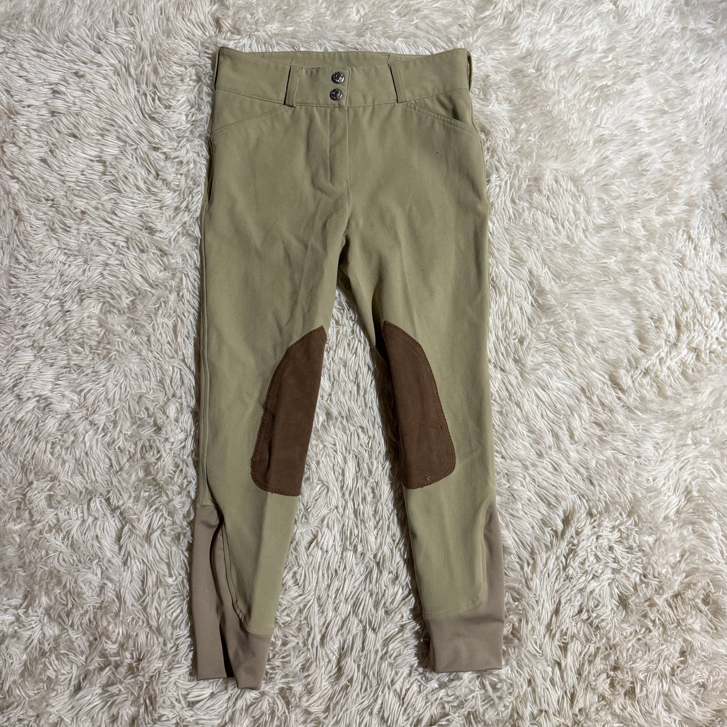 Child’s Size 12R Tan Dover Knee Patch Horseback Riding Breeches