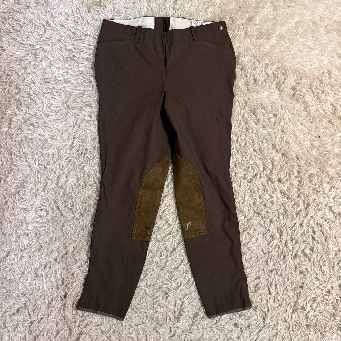 Women’s Size 32R Brown Tuffrider Knee Patch Horseback Riding Breeches