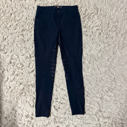 Child’s Size 12 Years Navy QHP Knee Patch Horseback Riding Breeches