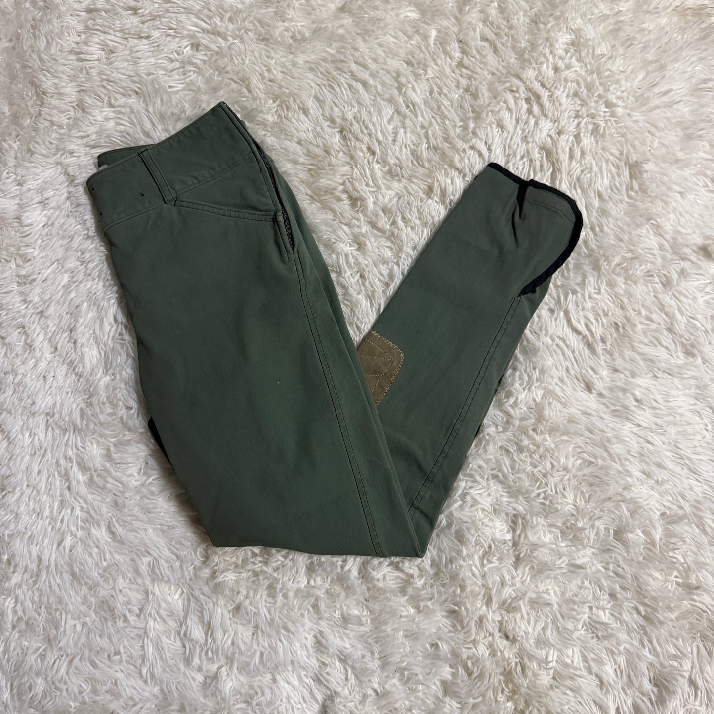 Women’s Size 26R Green Tailored Sportsman Knee Patch Horseback Riding Breeches