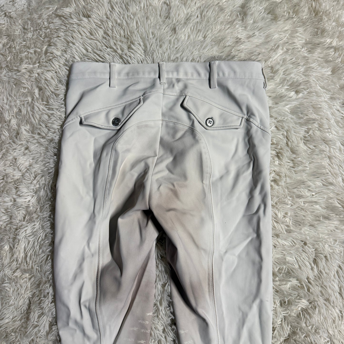 Women’s Size 28R White Schockemohle Knee Patch Horseback Riding Breeches
