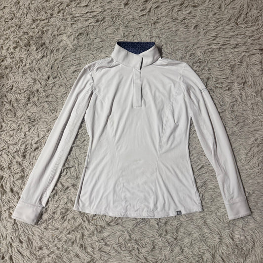 Women’s Small White RJ Classics Long Sleeve Horseback Riding Show Shirt