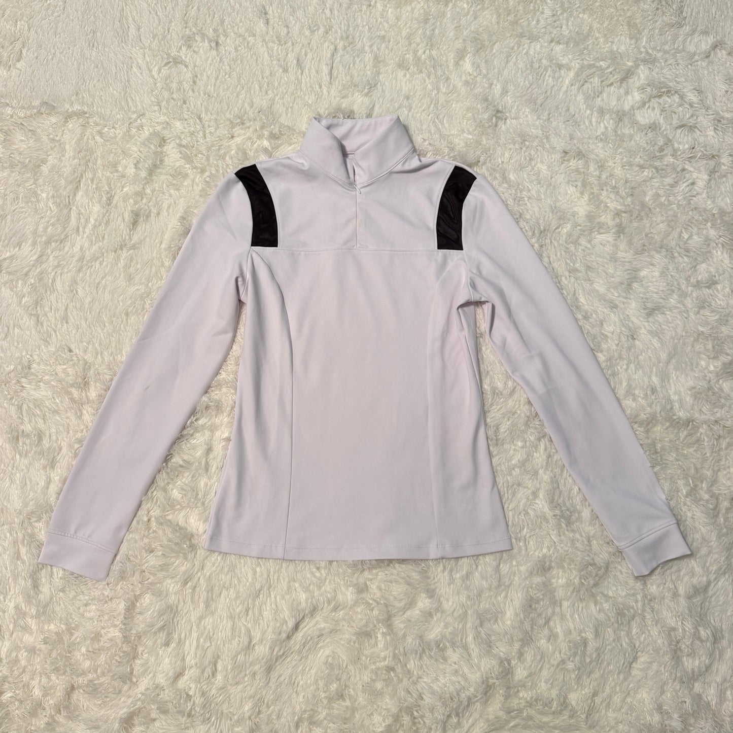 Women’s Small White Equisite Long Sleeve Horseback Riding Show Shirt