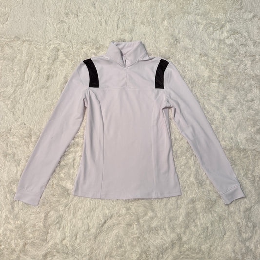 Women’s Small White Equisite Long Sleeve Horseback Riding Show Shirt