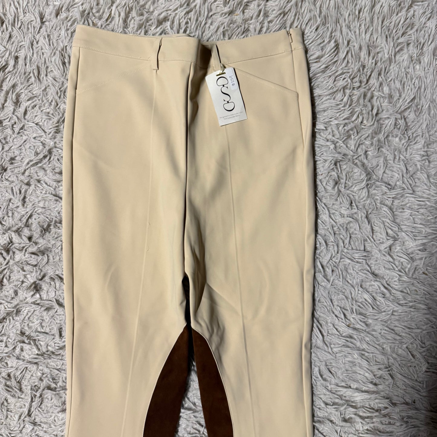 New Women’s Size 32R Tan Superlative Knee Patch Horseback Riding Breeches