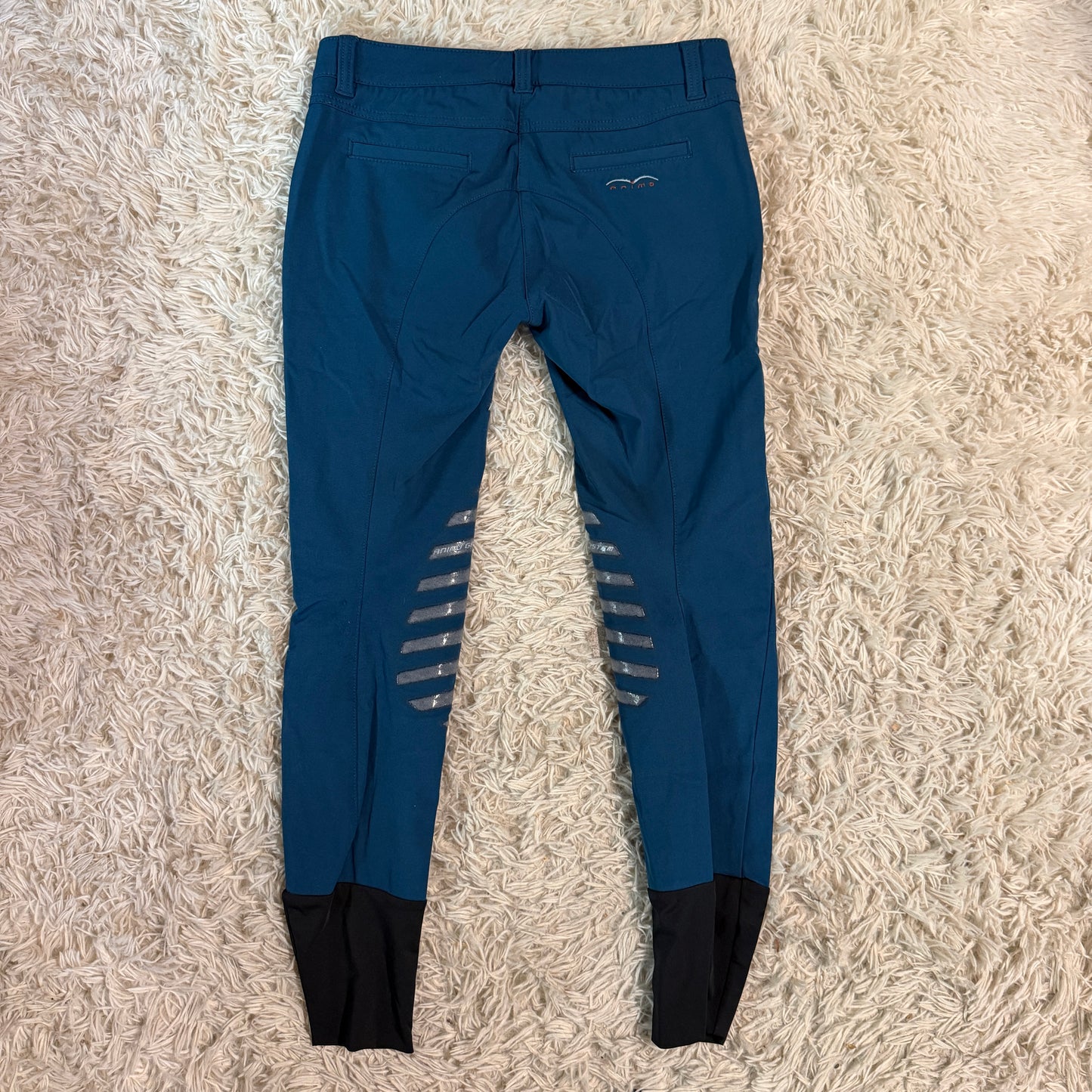 Women’s Size IT42 Blue Animo Knee Patch Horseback Riding Breeches. Good Condition.