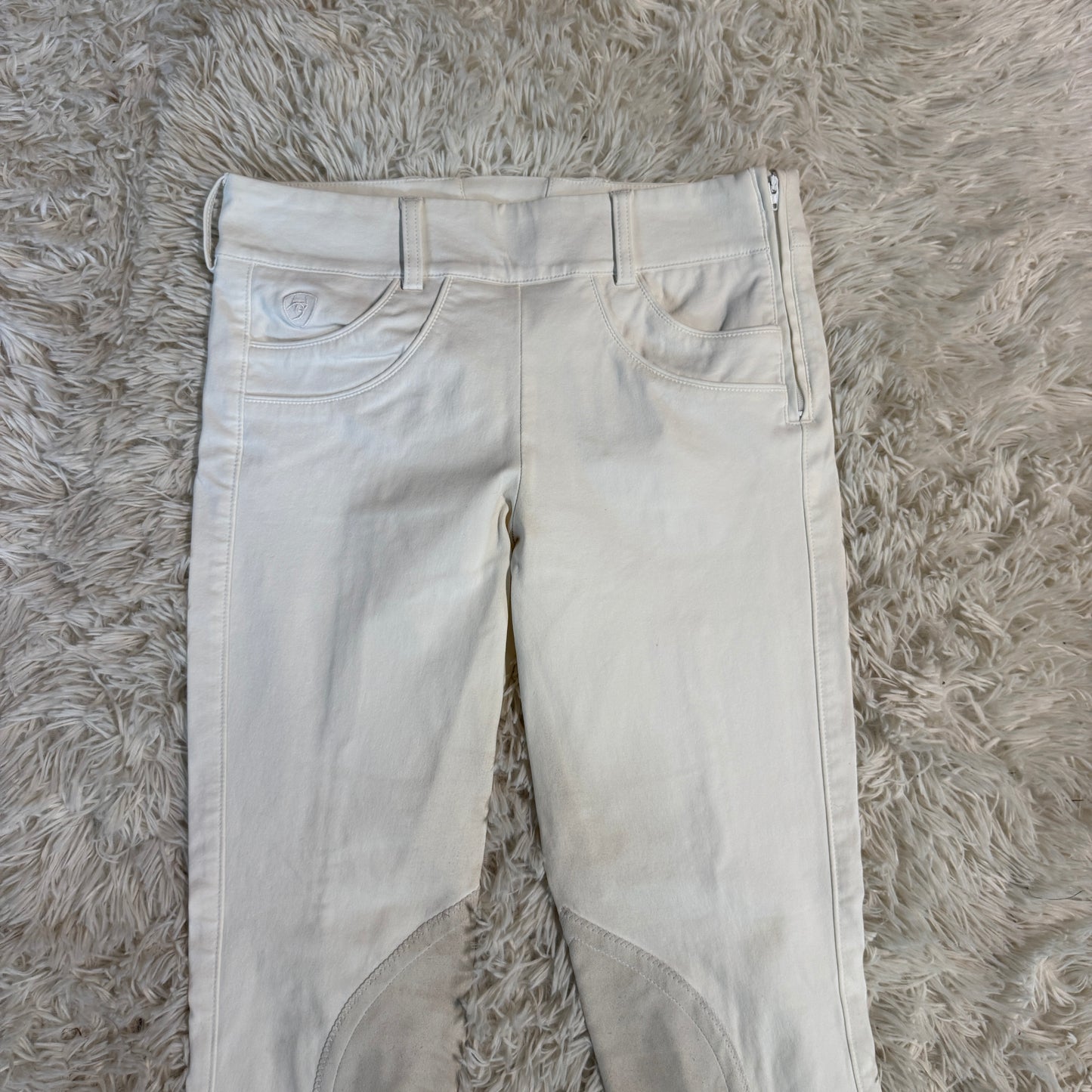 Women’s Size 24R White Ariat Knee Patch Horseback Riding Breeches