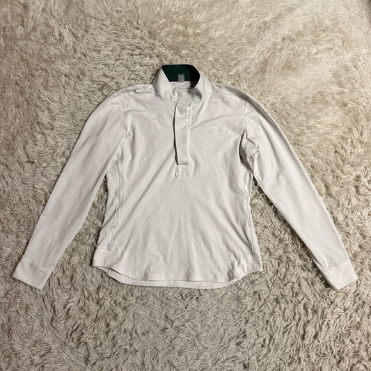 Women’s Large White Lo Ride Long Sleeve Horseback Riding Show Shirt