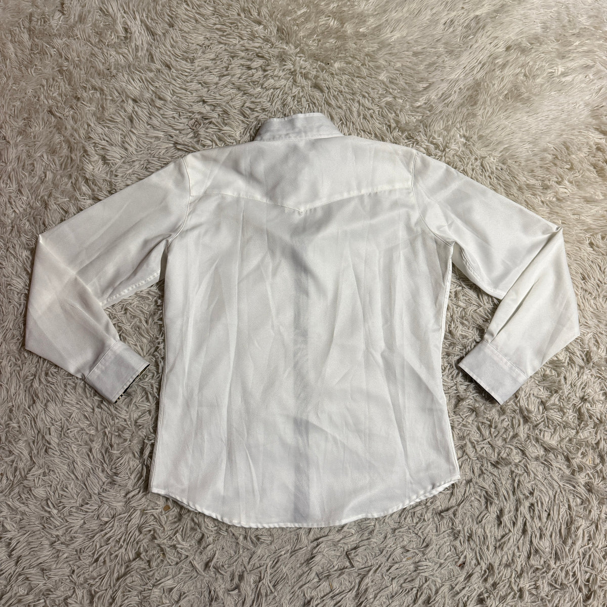 Women’s Size 8 White Tailored Sportsman Long Sleeve Horseback Riding Show Shirt