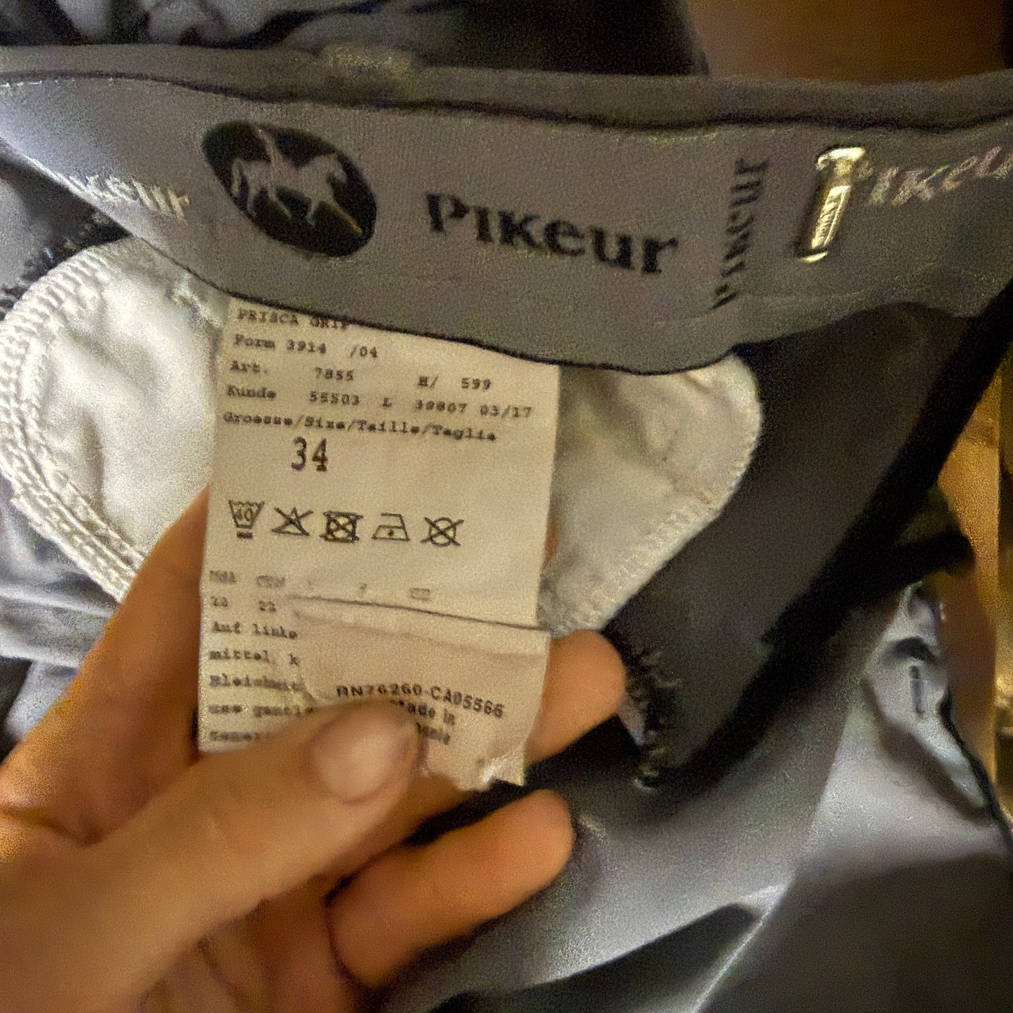 Women’s Size 22R Grey Pikeur Knee Patch Horseback Riding Breeches