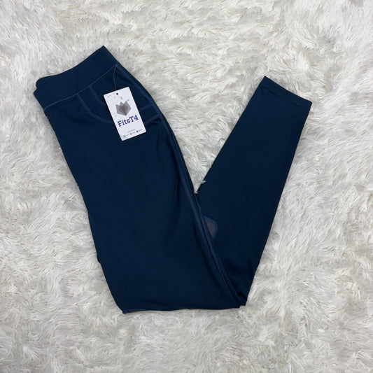 New Women’s XL Blue FitsT4 Knee Patch Horseback Riding Tights