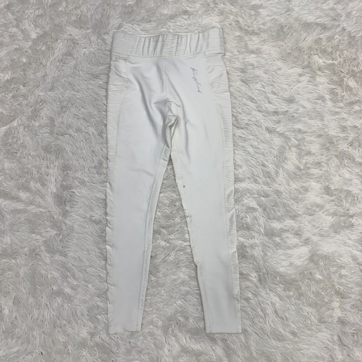 Child’s Medium White Kingsland Full Seat Horseback Riding Tights