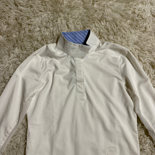 Child’s Medium White Essex Classics Long Sleeve Horseback Riding Show Shirt