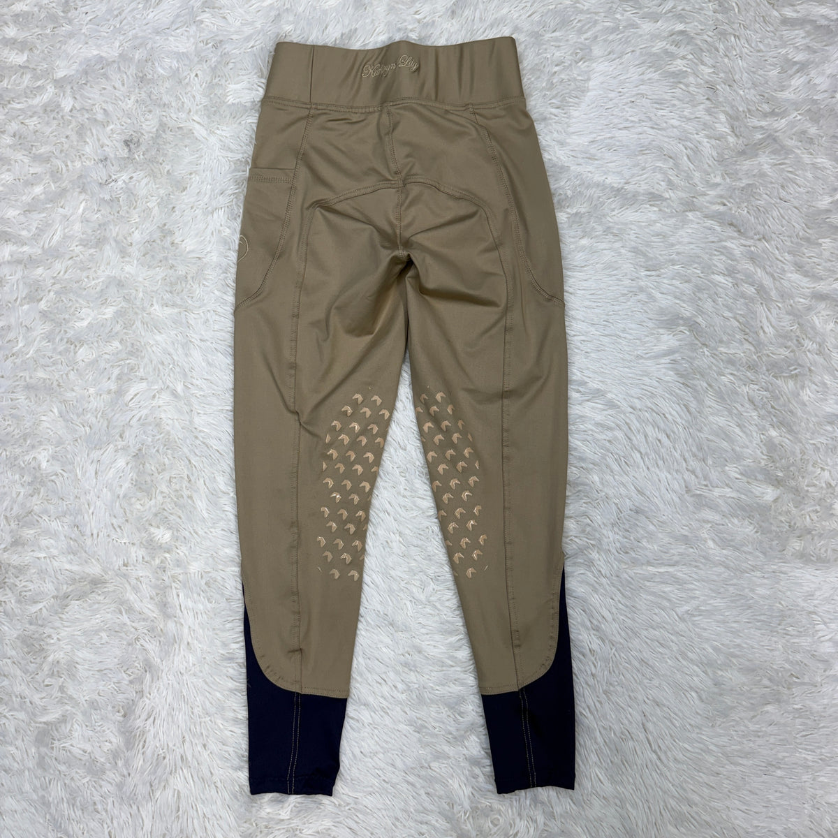 Women’s Small Tan Kathryn Lily Knee Patch Horseback Riding Tights