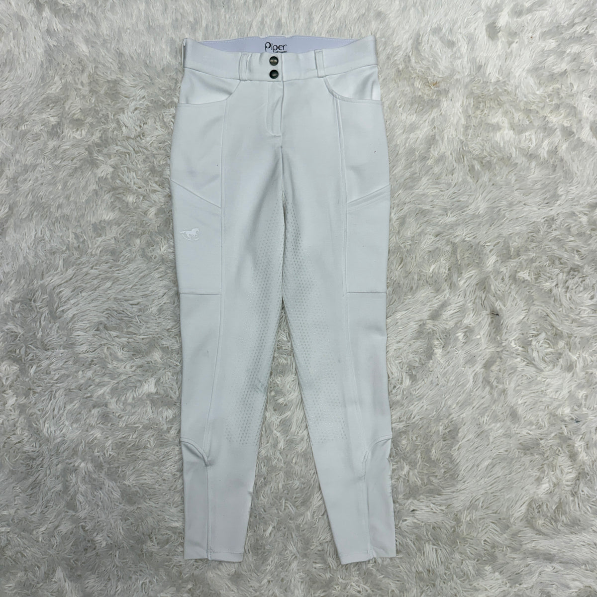 Women’s Size 24R White Smartpak Full Seat Horseback Riding Breeches