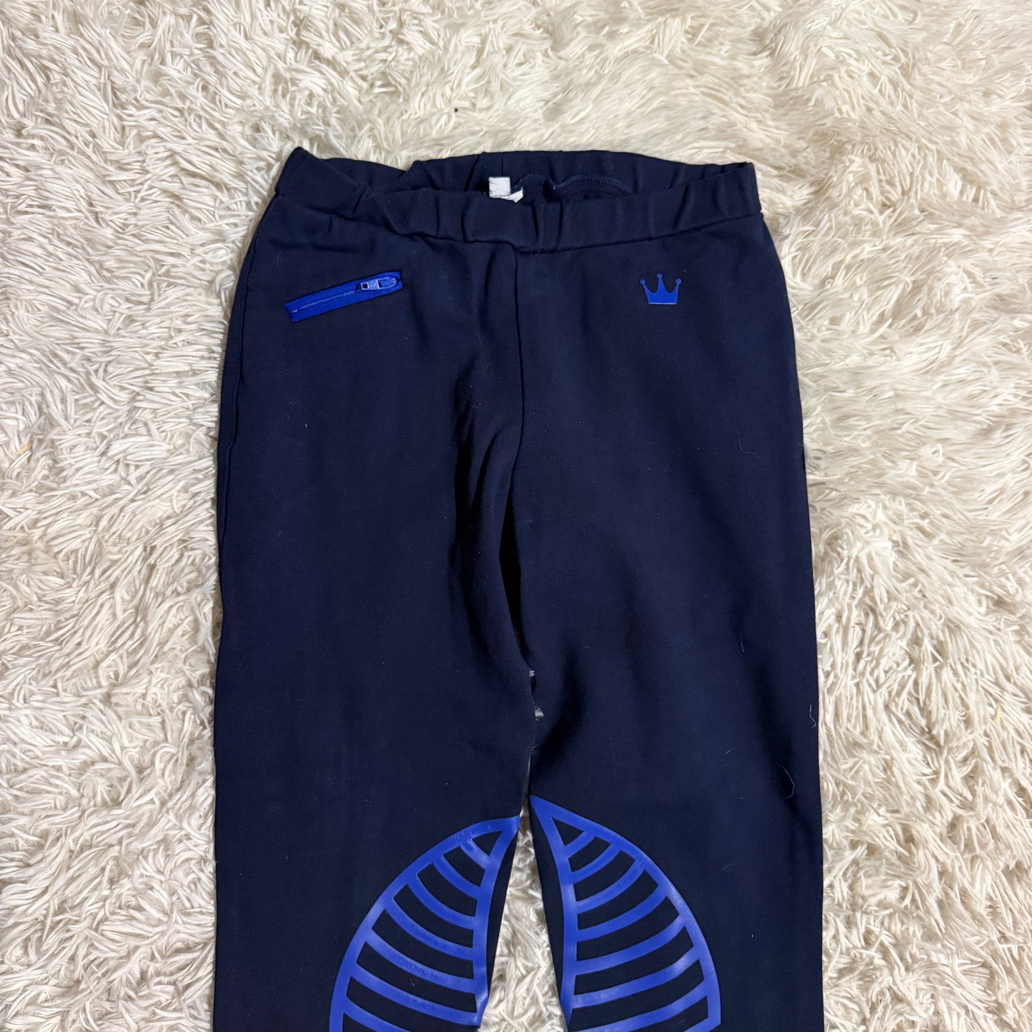 Child’s Size 12R Navy HR Farm Knee Patch Horseback Riding Breeches