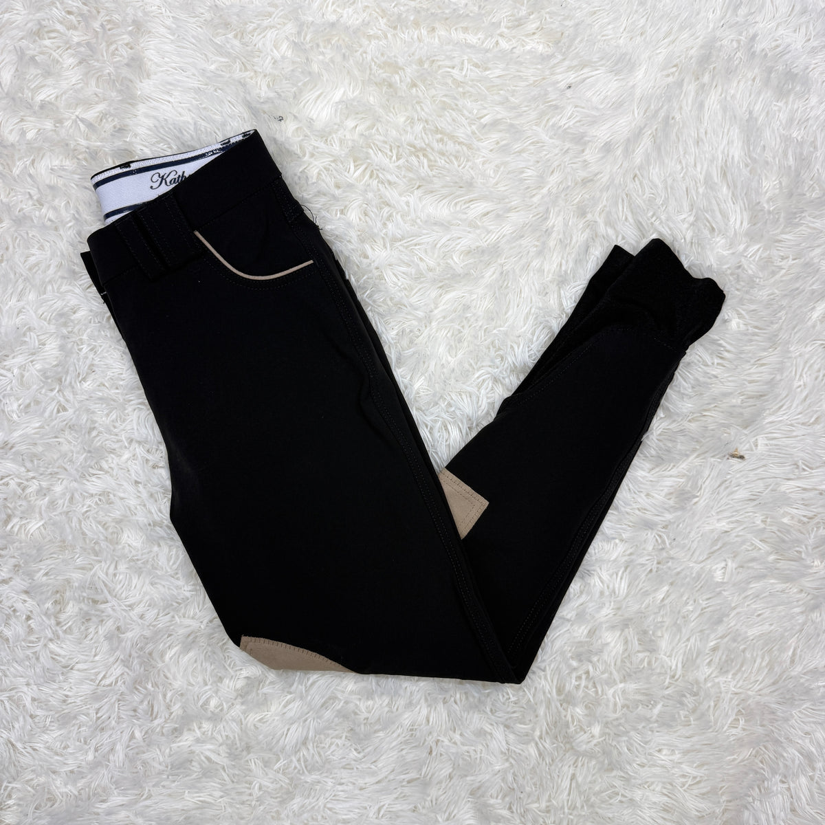 Women’s Size 24R Black Kathryn Lily Knee Patch Horseback Riding Breeches
