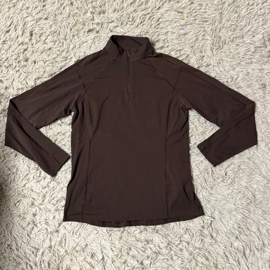 Women’s Medium Brown Dover Riding Sport Long Sleeve Horseback Riding Shirt