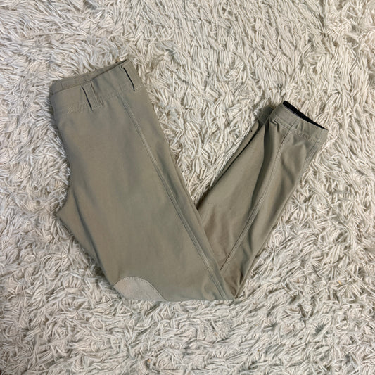 Child’s Medium Tan Irideon Knee Patch Horseback Riding Tights