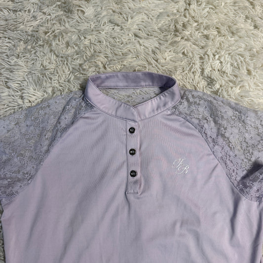 Women’s Large Purple Felix Buhler Short Sleeve Horseback Riding Sunshirt