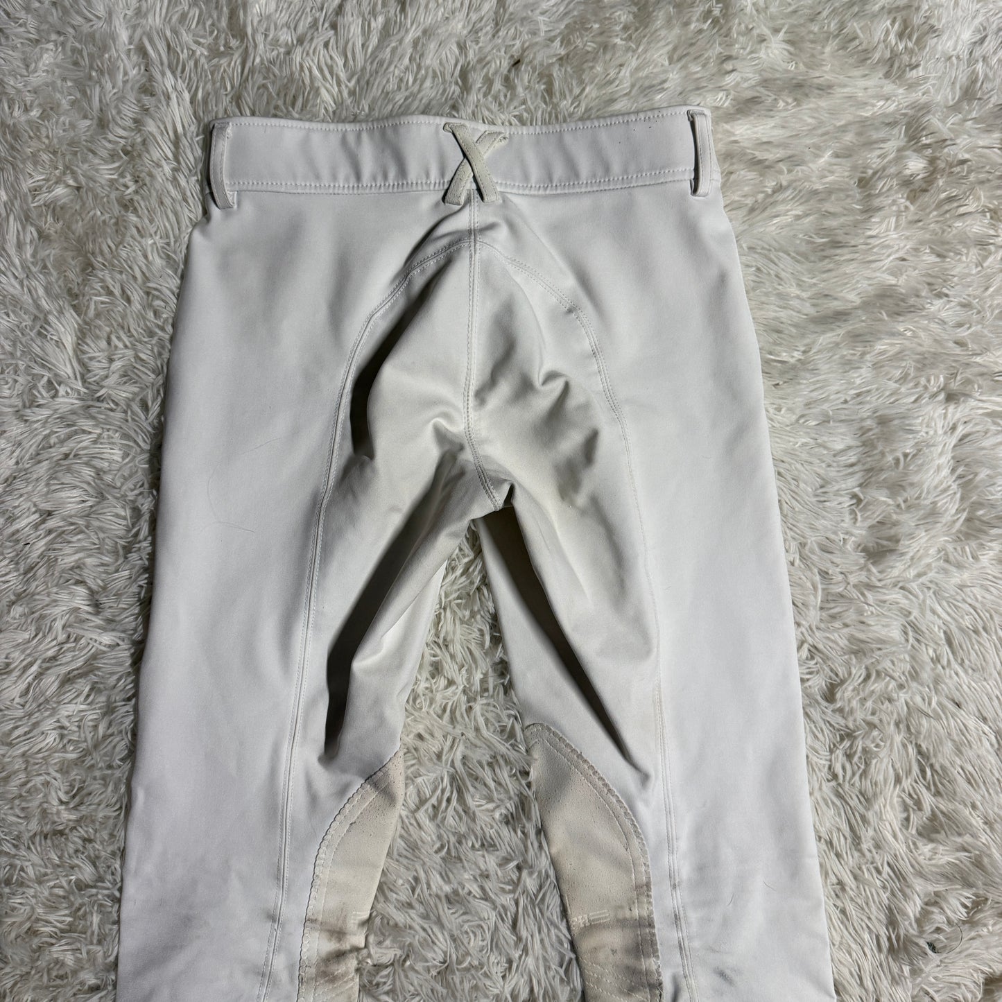Women’s Size 26R White Romfh Knee Patch Horseback Riding Breeches