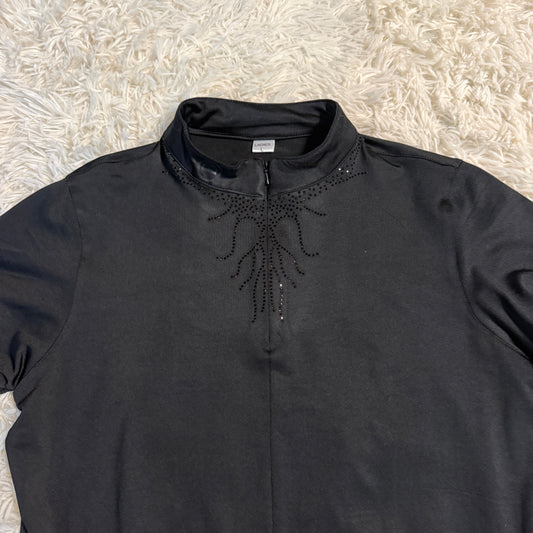 Women’s Large Black Montar Short Sleeve Horseback Riding Sunshirt