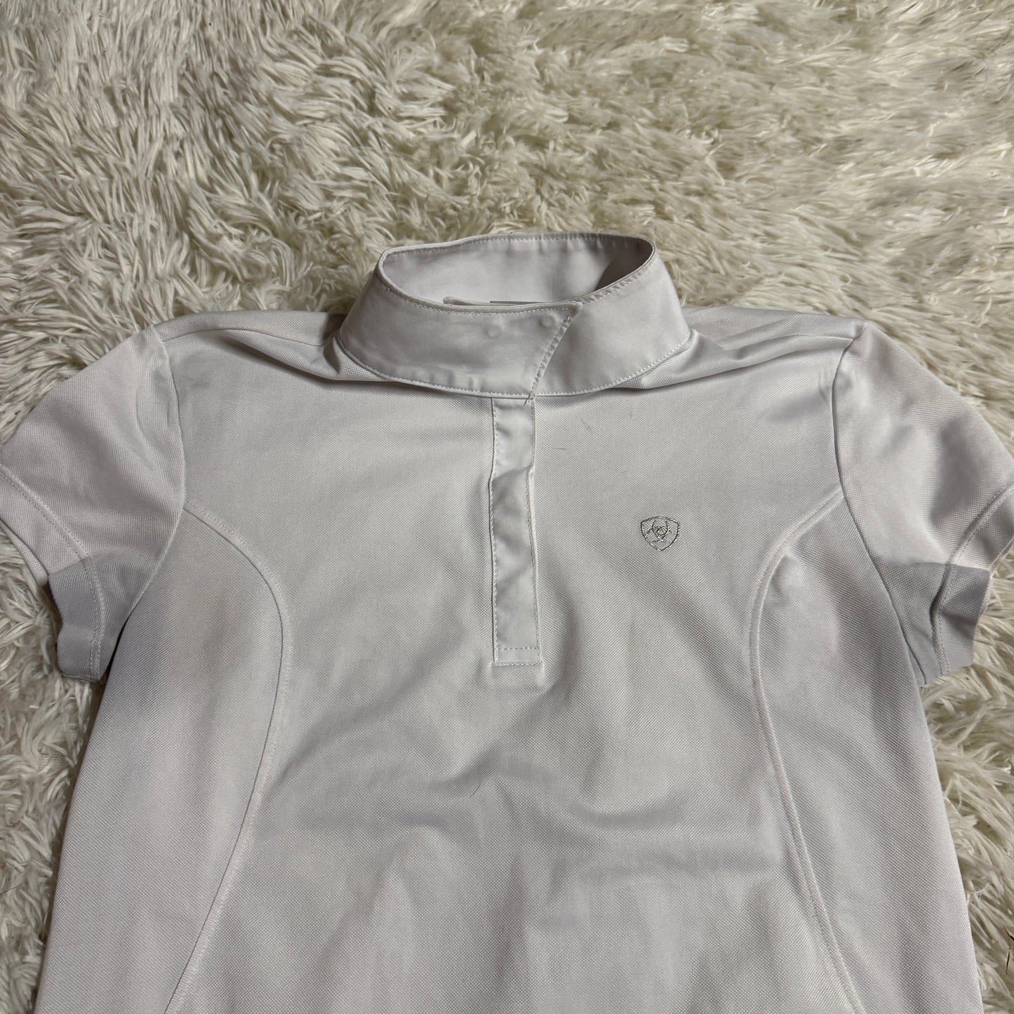 Child’s XL White Ariat Shirt Sleeve Horseback Riding Show Shirt