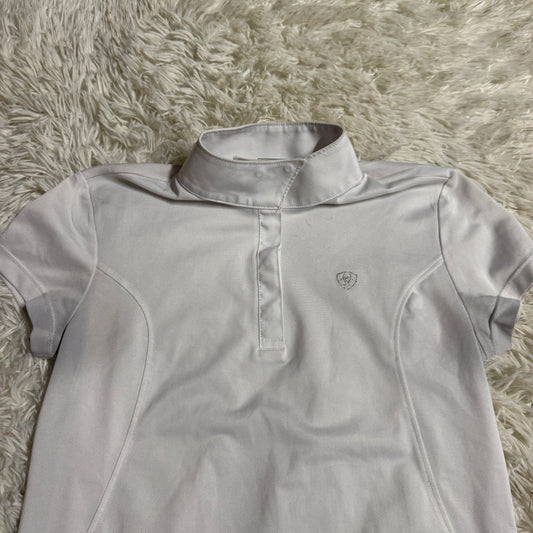 Child’s XL White Ariat Shirt Sleeve Horseback Riding Show Shirt