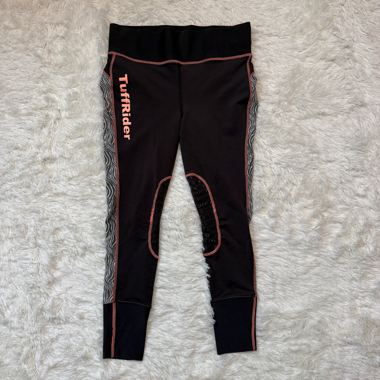 Women’s Large Grey Tuffrider Knee Patch Horseback Riding Tights