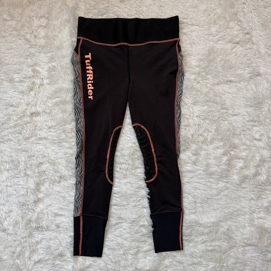 Women’s Large Grey Tuffrider Knee Patch Horseback Riding Tights