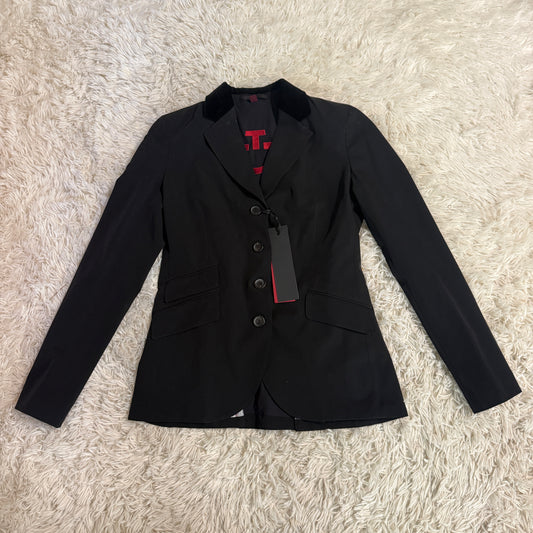New Black IT46 Cavalleria Toscana Horseback Riding Show Coat