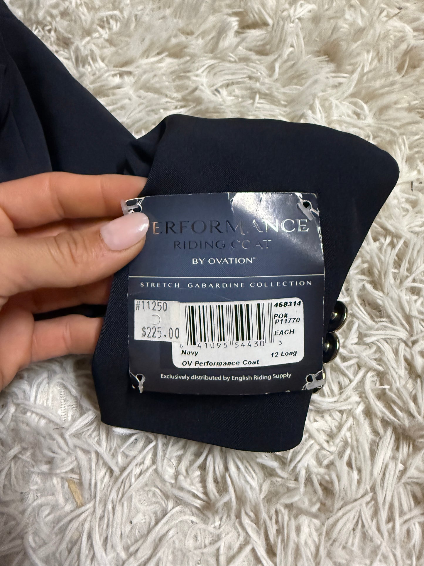 New Women’s Size 12L Navy Ovation Horseback Riding Show Coat