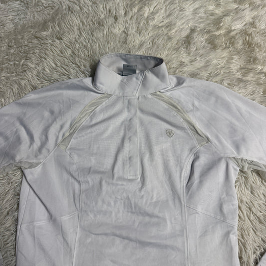 Women’s Medium White Ariat Long Sleeve Horseback Riding Show Shirt