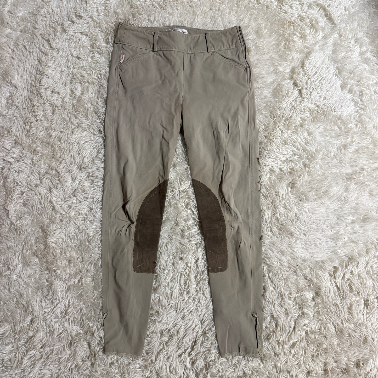 Women’s Size 26R Tan Tailored Sportsman Knee Patch Horseback Riding Breeches