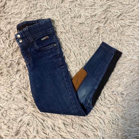 Girl’s Small Jean Kerrits Knee Patch Horseback Riding Breeches
