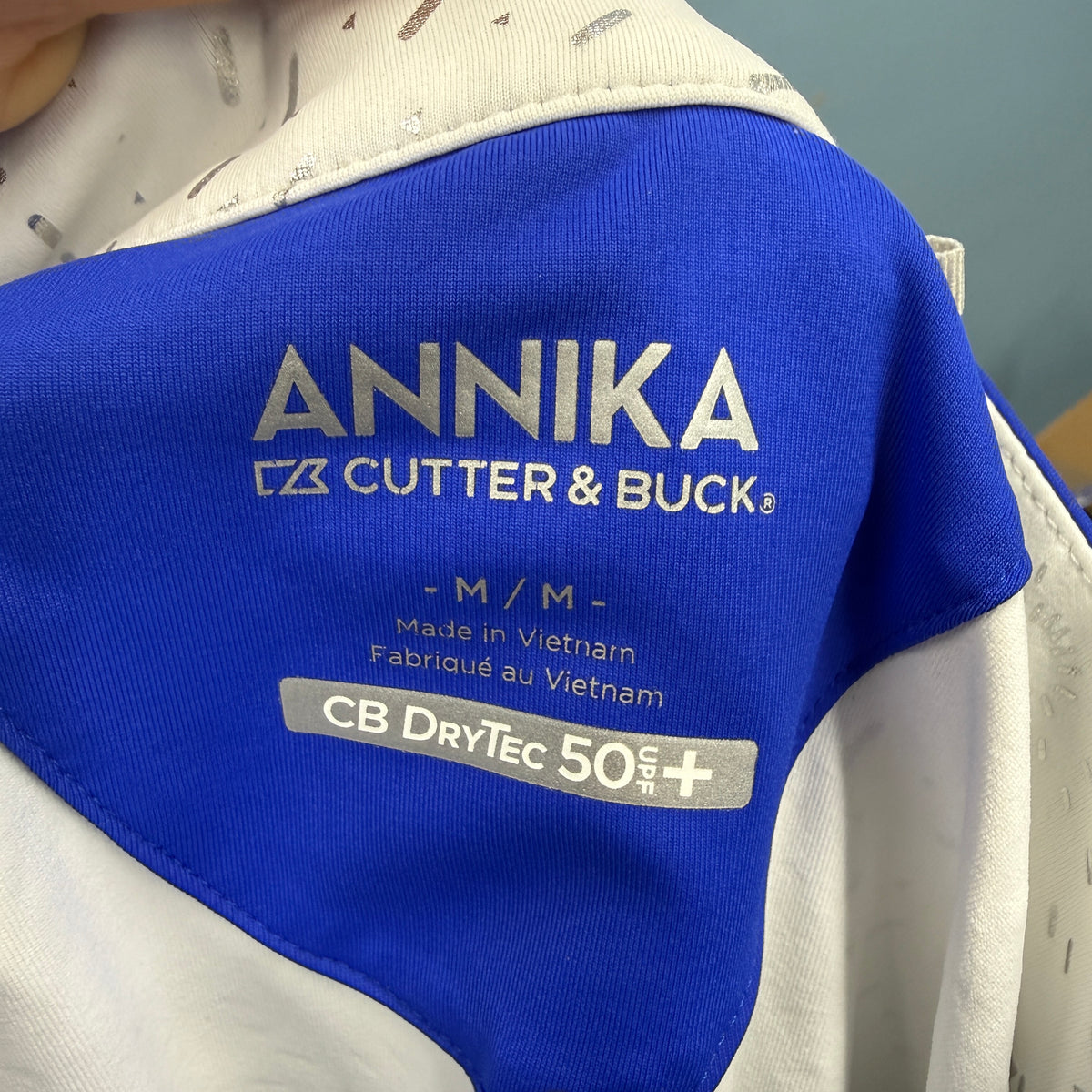 Women’s Medium Blue/Grey Annika Short Sleeve Horseback Riding Sunshirt