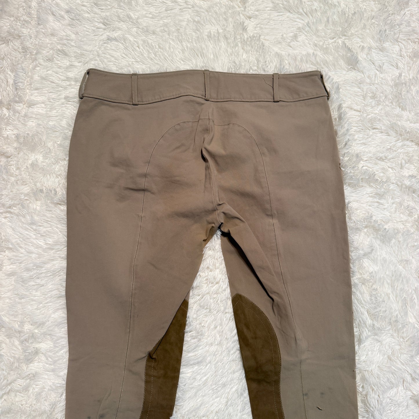 Women’s Size 34R Tan Tailored Sportsman Knee Patch Horseback Riding Breeches