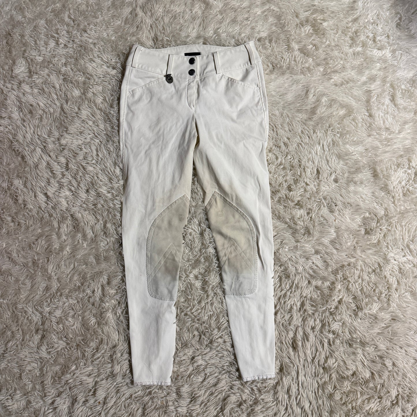 Women’s Size 22R White Pikeur Knee Patch Horseback Riding Breechesl