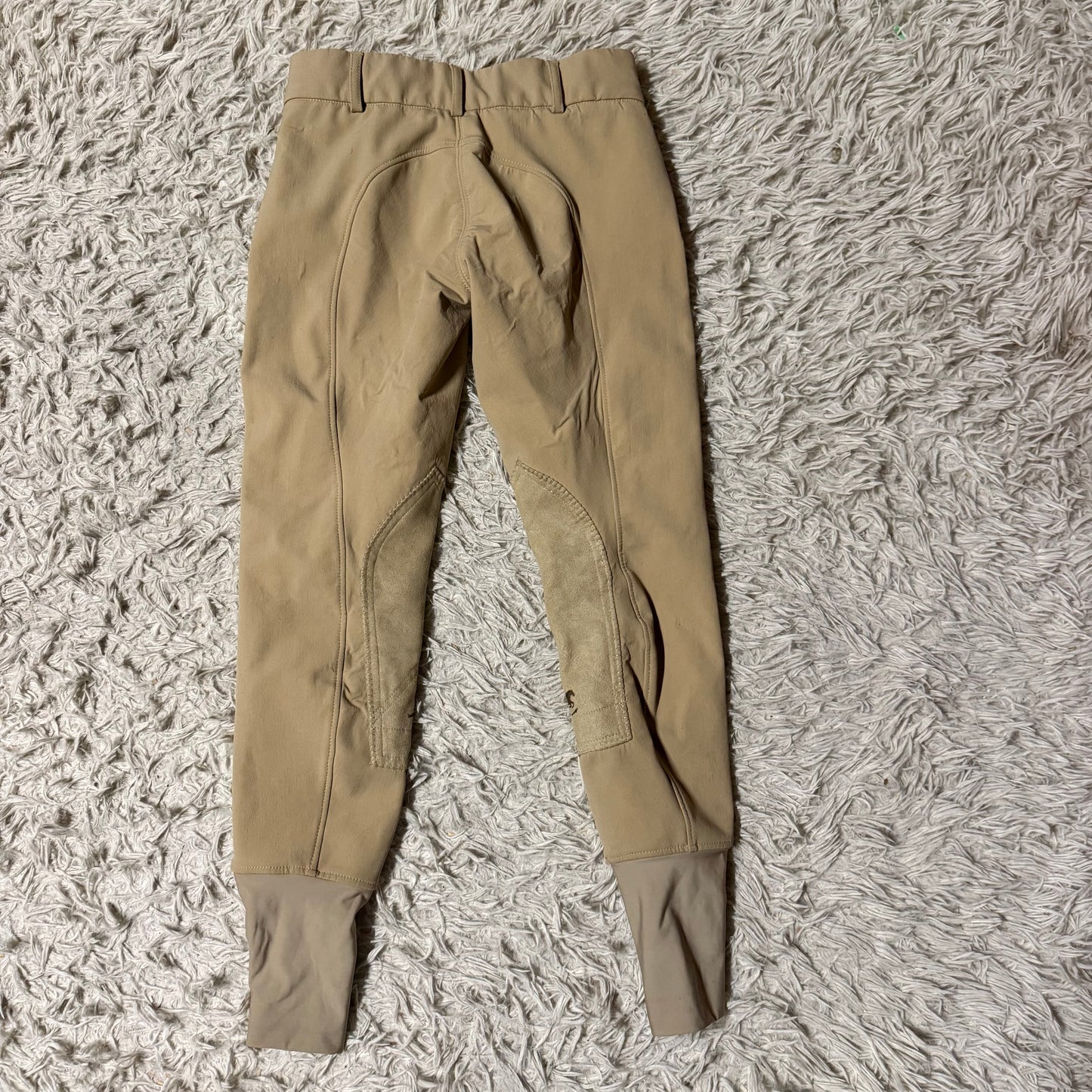 Women’s Size 24 Tan Smartpak Winter Knee Patch Horseback Riding Breeches